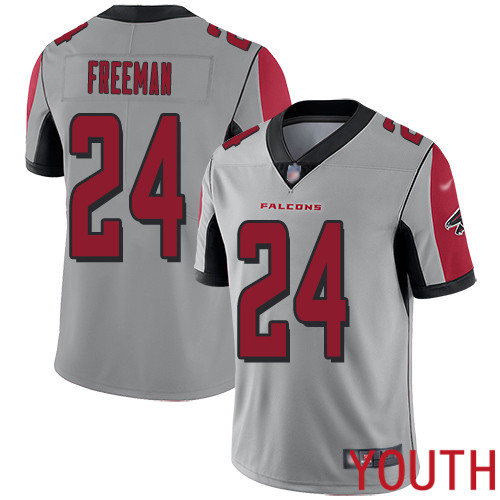 Atlanta Falcons Limited Silver Youth Devonta Freeman Jersey NFL Football #24 Inverted Legend